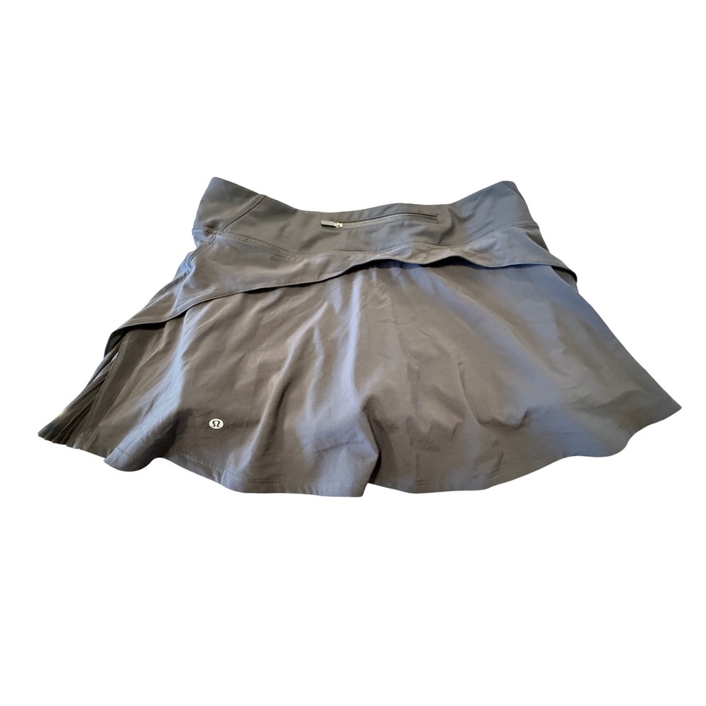 Lululemon Pace Rival Skirt Gray Pleated Athletic Skort Size 10 W8AA4S